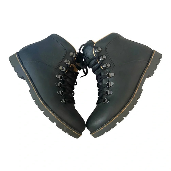 Birkenstock Jackson Boots Black Suede Lace Up Leather Sz 38 - Picture 2 of 10